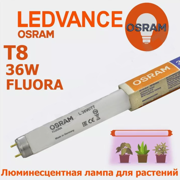 Фитолампа Osram  Fluora  L36/77  Т8Фитолампа Osram  Fluora  L36/77  Т8