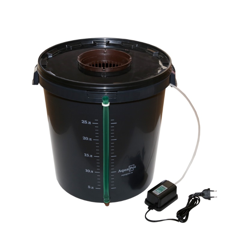 AquaPot XL- гидропонная система DWC на 1 растение (с компрессором)AquaPot XL- гидропонная система DWC на 1 растение (с компрессором)