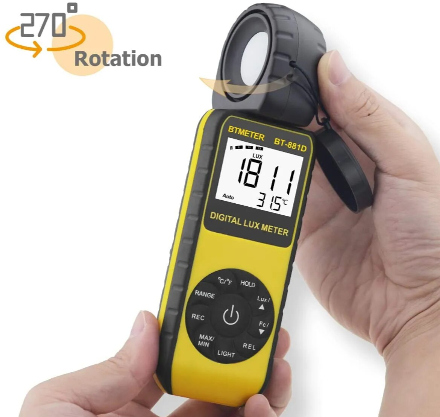 Цифровой измеритель освещенности BTMETER BT-881DЦифровой измеритель освещенности BTMETER BT-881D